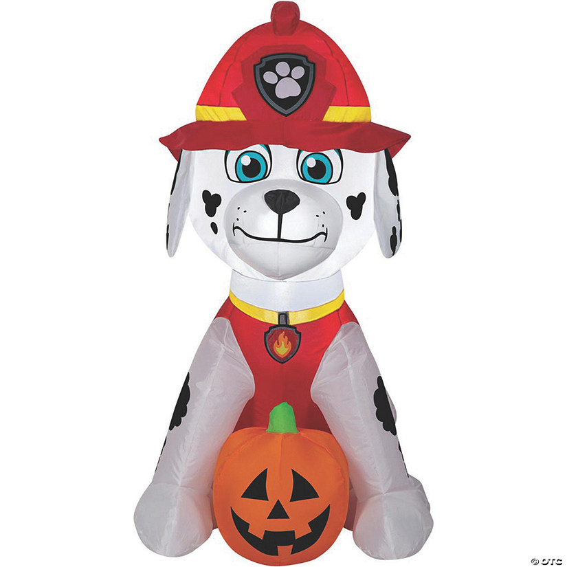36" Blow Up Inflatable PAW Patrol Marshall with Jack-O'-Lantern Outdoor Yard Decoration Image