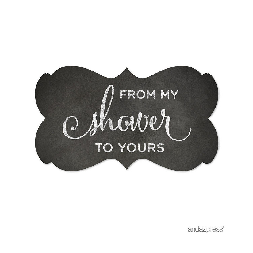 36 From My Shower Chalkboard Frame Label Image