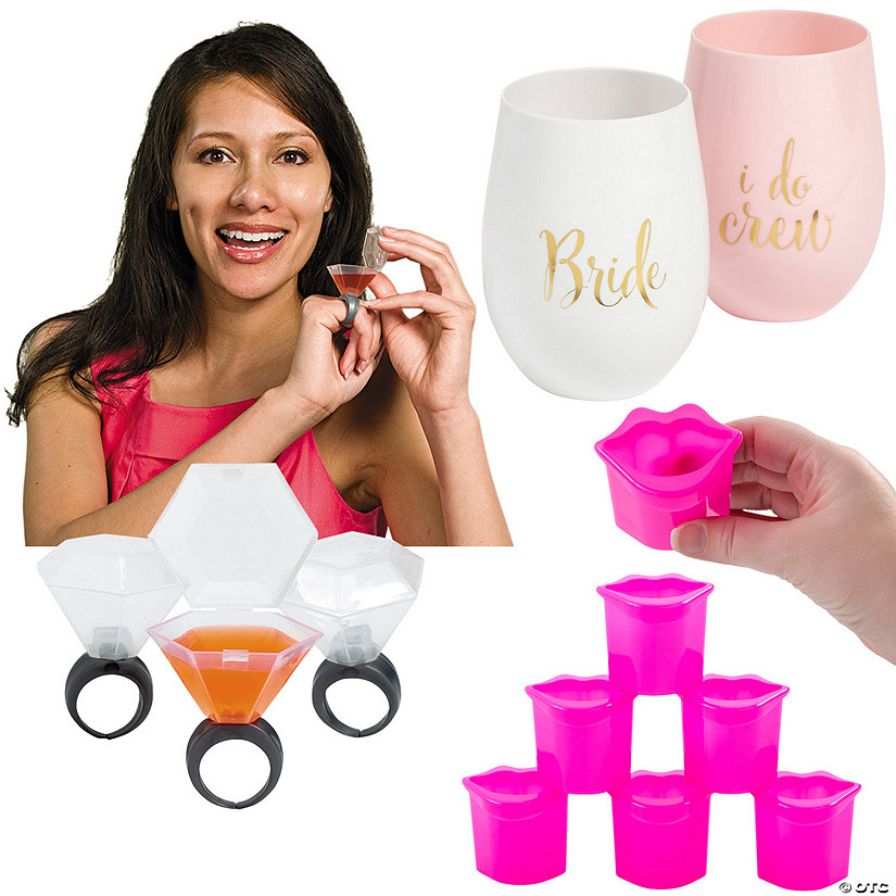 36 Pc. Plastic Bachelorette Party Drinkware Kit for 12 Image