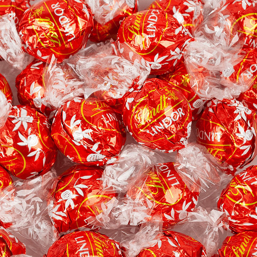 36 Pcs Red Candy Lindor Milk Chocolate Truffles by Lindt  (1 lb) Image