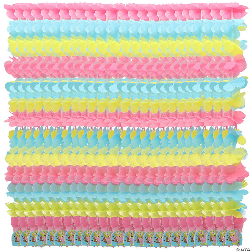 36" SpongeBob SquarePants&amp;#8482; Polyester Leis with Character Charm &amp;#8211; 12 Pc. Image