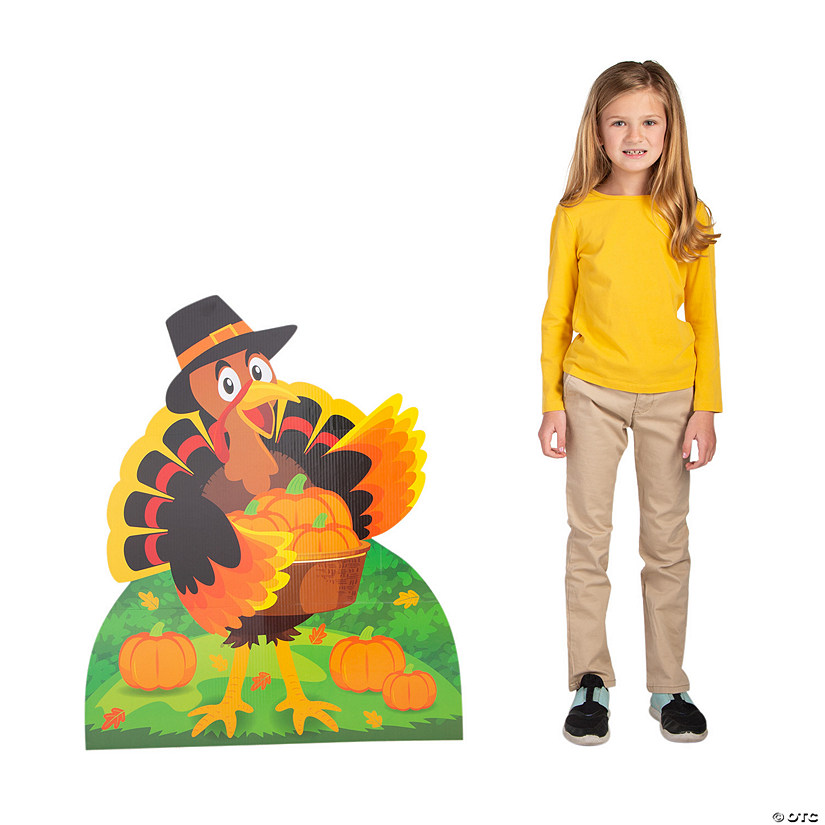 36" Thanksgiving Turkey Cardboard Cutout Stand-Up Image