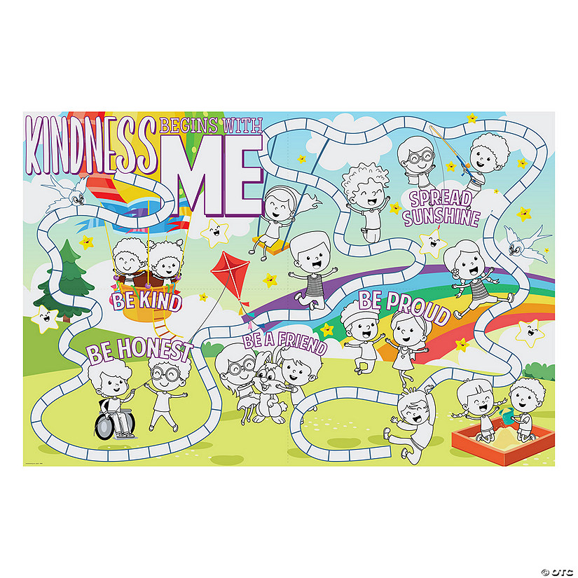 36&quot; x 24&quot; Acts of Kindness Challenge Classroom Paper Activity Poster Image