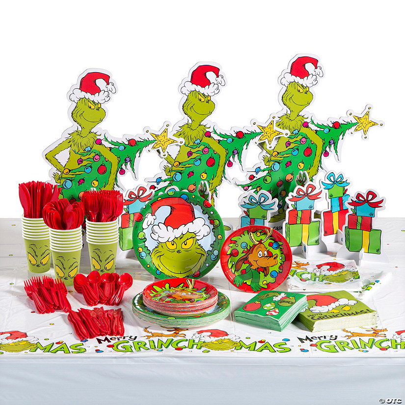 361 Pc. Dr. Seuss&#8482; The Grinch Tableware Kit for 24 Guests Image