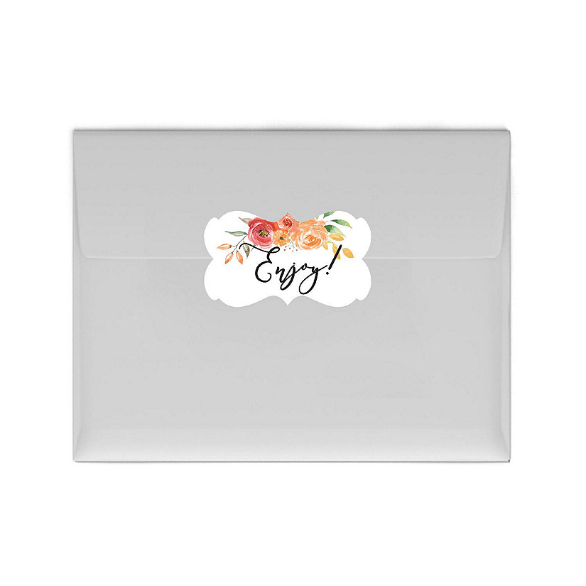 36PK Enjoy Autumn Floral Frame Labels Image