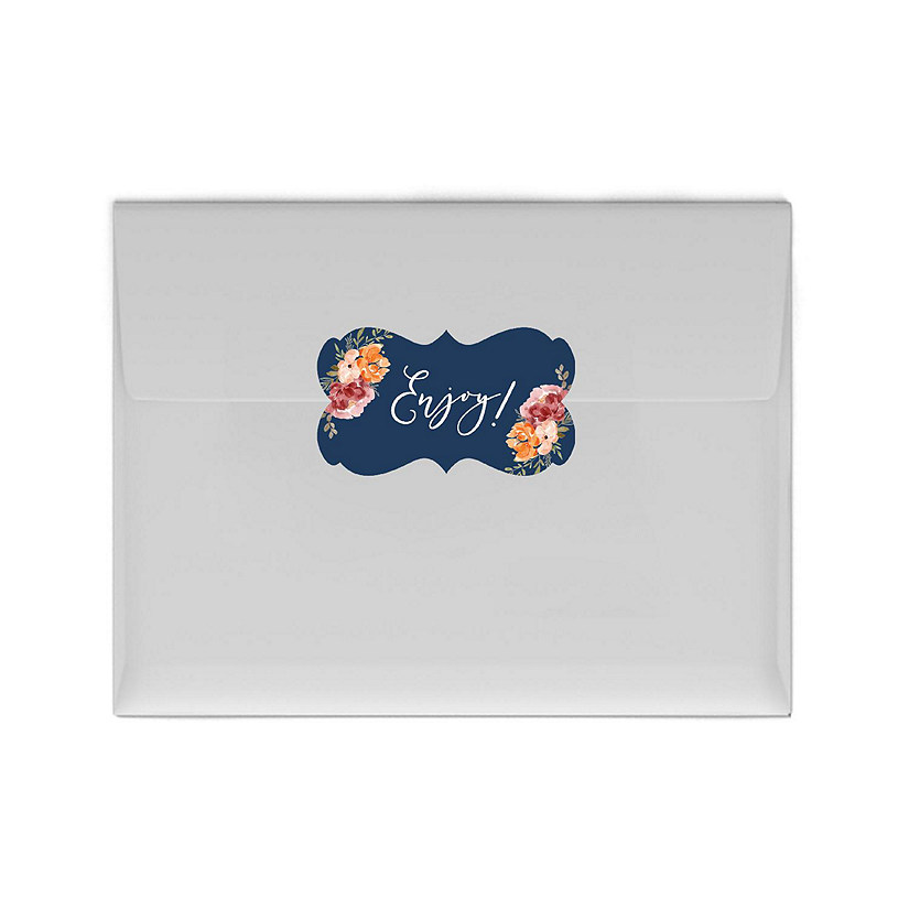 36PK Enjoy Fall Navy Fancy Frame Labels Image