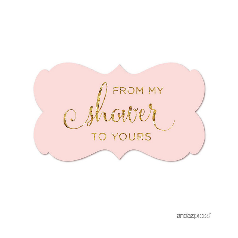36PK From My Shower Blush Glitter Labels Image