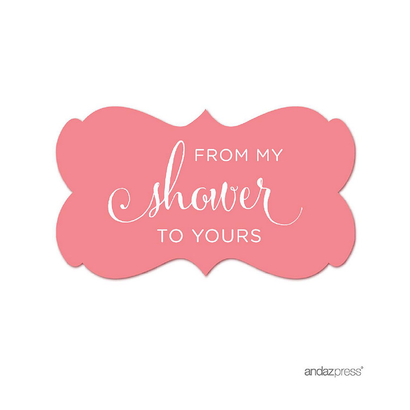 36PK From My Shower Coral Frame Labels Image
