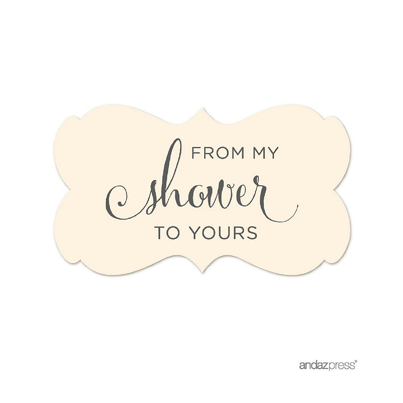 36PK From My Shower Ivory Frame Labels Image
