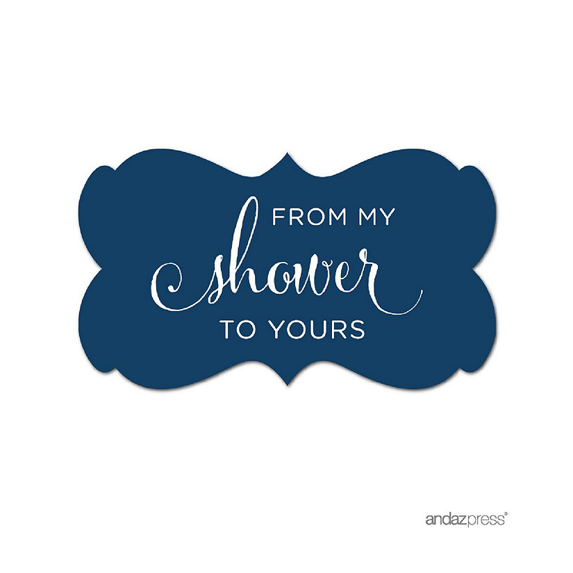 36PK From My Shower Navy Frame Labels Image
