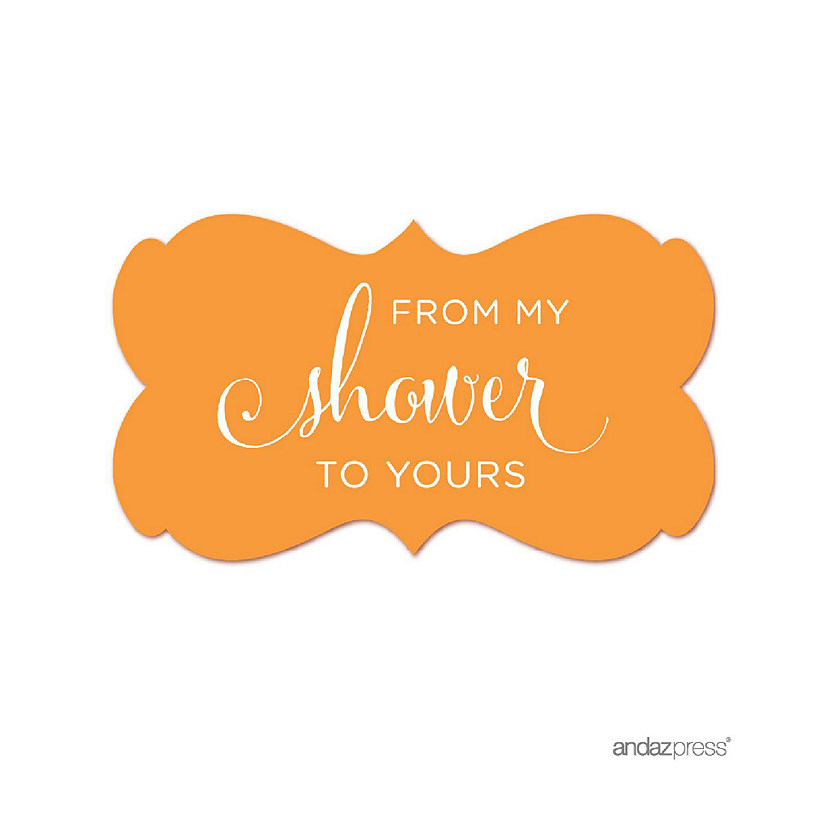 36PK From My Shower Orange Frame Labels Image