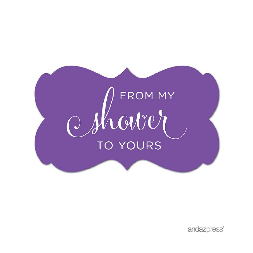 36PK From My Shower Purple Frame Labels Image