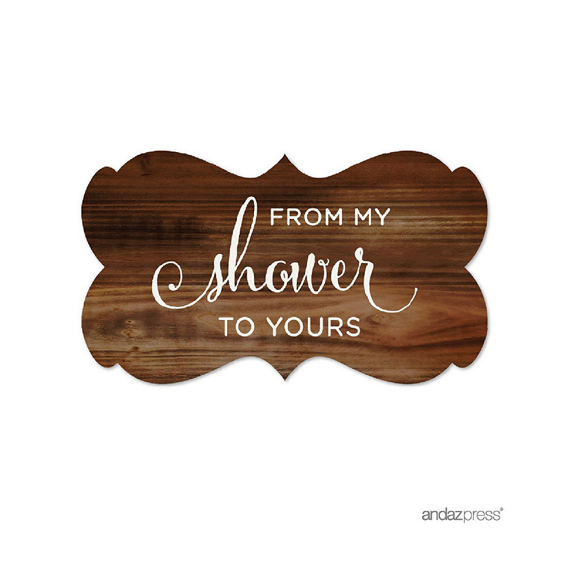 36PK From My Shower Rustic Wood Labels Image