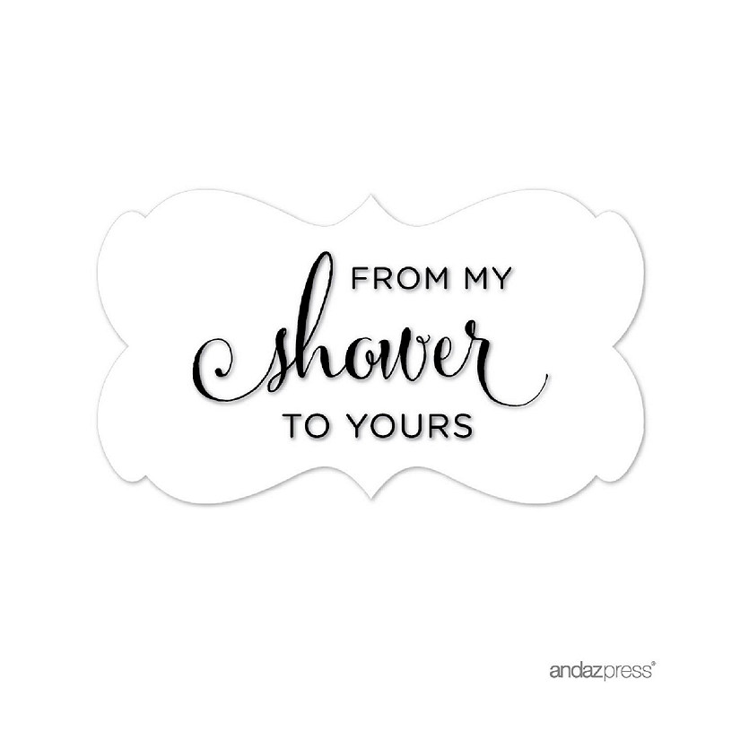 36PK From My Shower White Frame Labels Image
