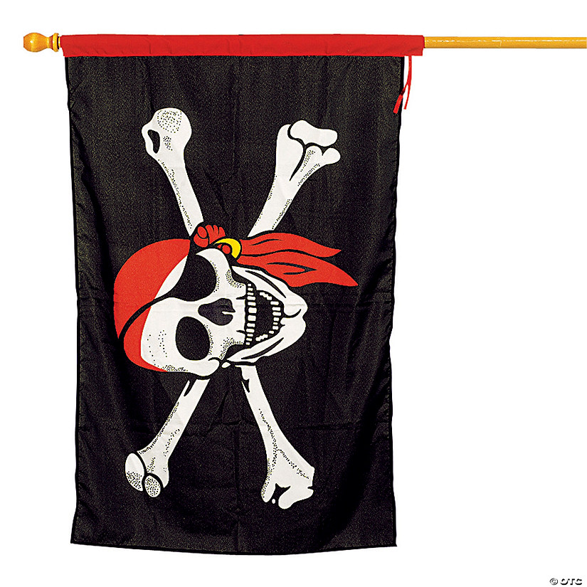 37" x 2 ft. Large Cloth Pirate Flag Image