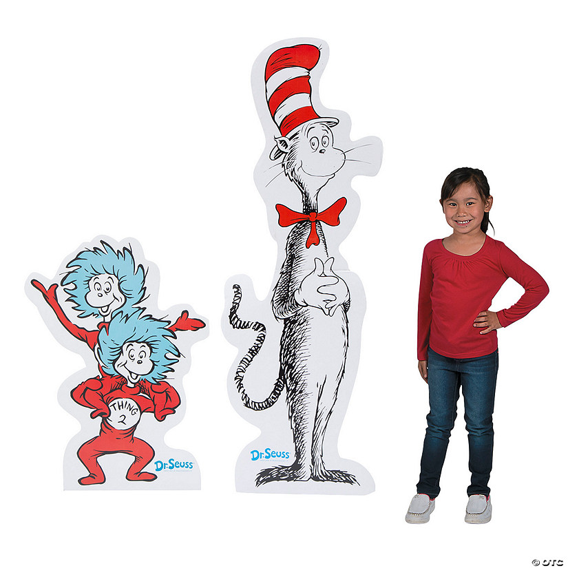 38" - 66" Dr. Seuss&#8482; Characters Life-Size Cardboard Cutout Stand-Up Set - 2 Pc. Image