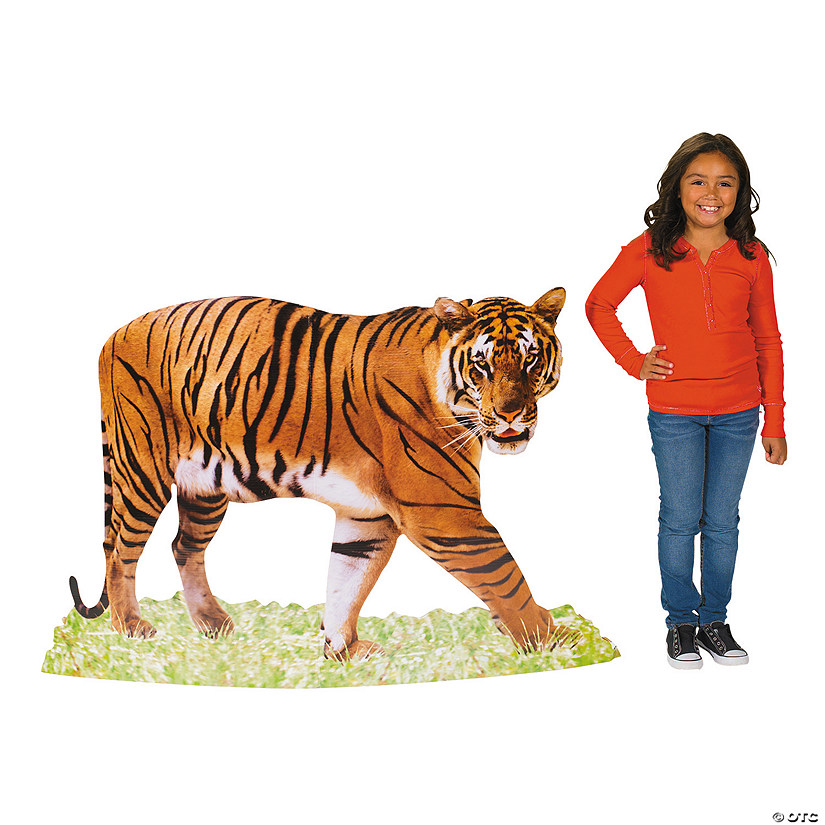 38" Safari Tiger Cardboard Cutout Stand-Up Image