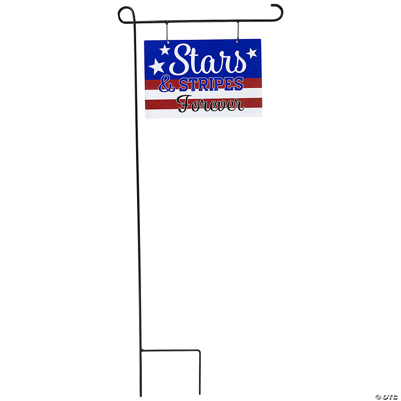 39.25" Stars & Stripes Forever Americana Outdoor Metal Yard Sign Image