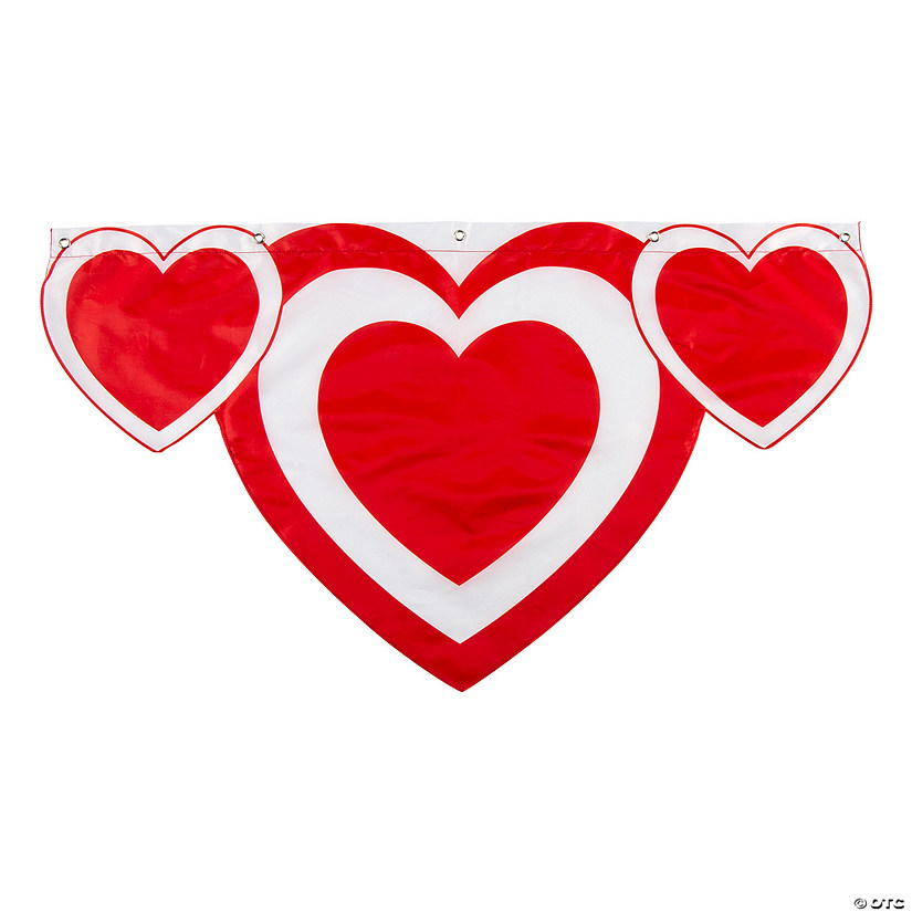 39" x 21" Valentine Heart-Shaped Bunting Image