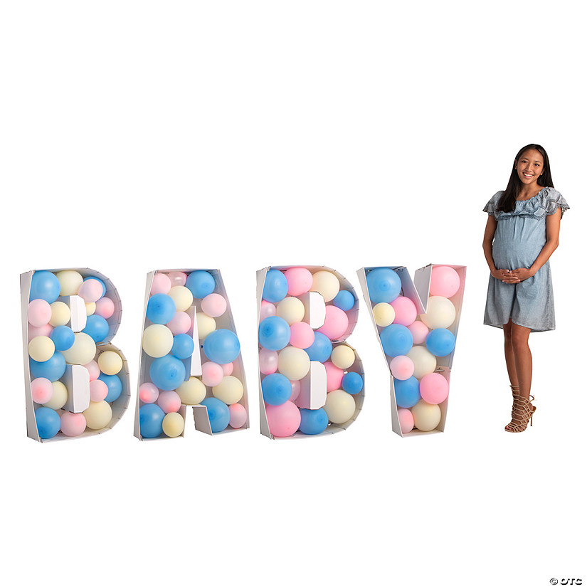 3D Baby Letter Balloon Mosaic Image