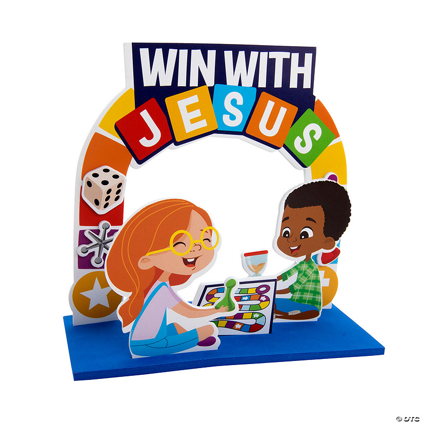 3D Board Game VBS Win with Jesus Stand-Up Craft Kit - Makes 12 Image