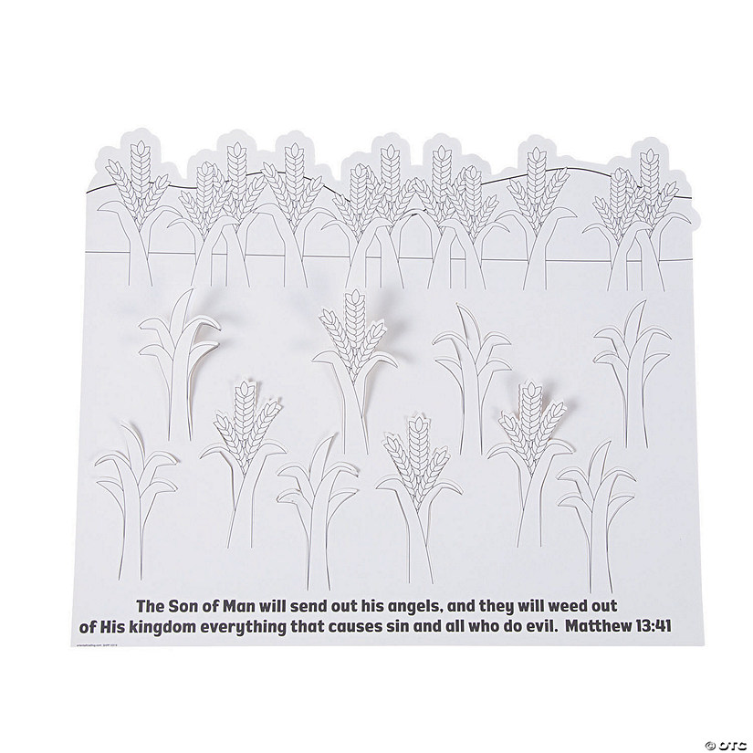 3D Color Your Own Parable of Wheat & Weeds - 12 Pc. Image