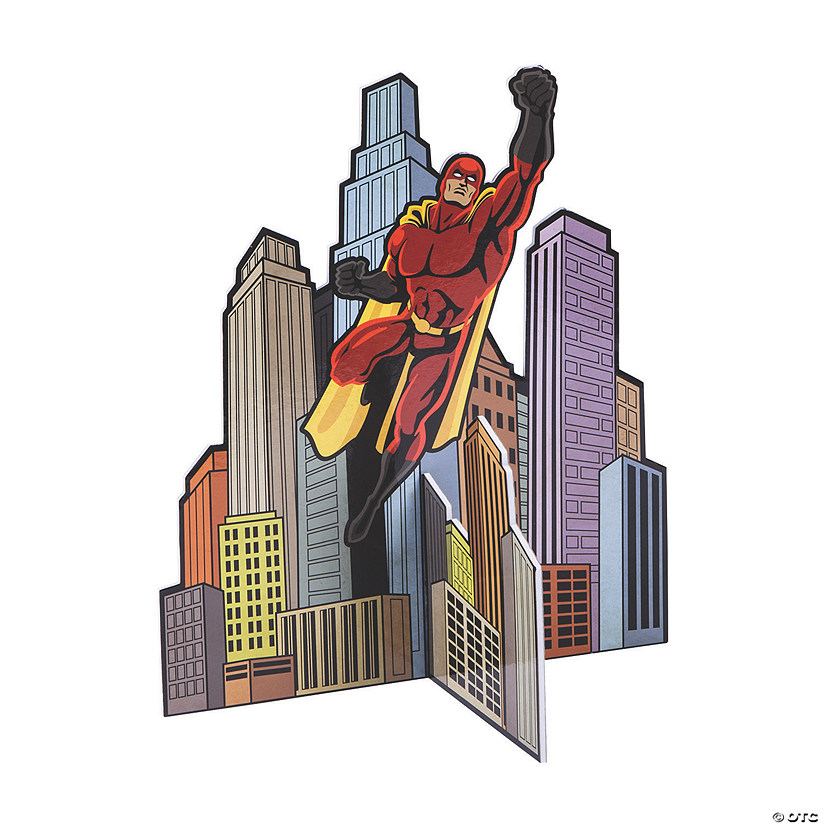 3D Comic Superhero Centerpiece Image
