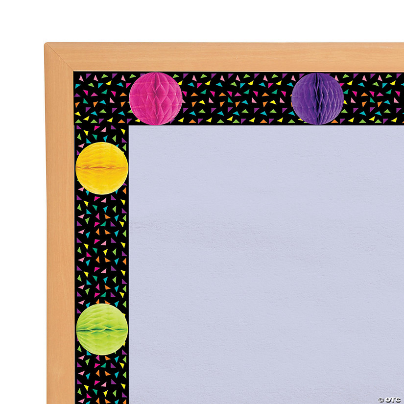 3D Confetti Classroom Bulletin Board Borders - 12 Pc. Image