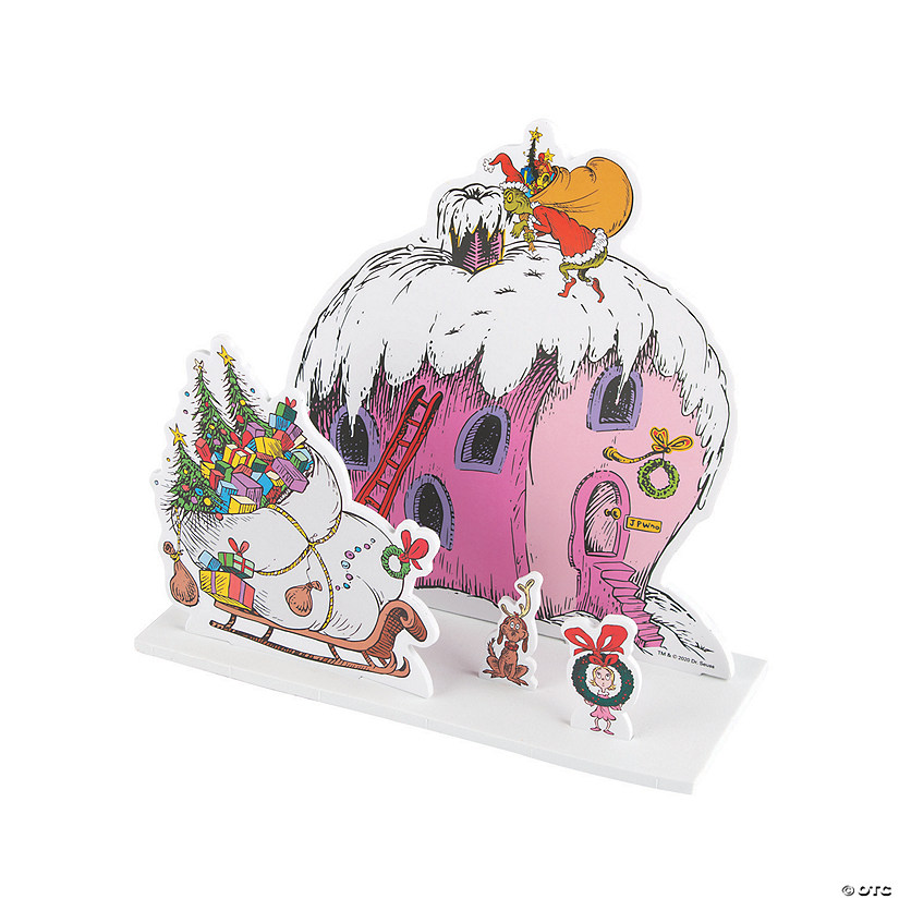 3D Dr. Seuss<sup>&#8482; </sup>The Grinch Whoville House Craft Kit - Makes 12 Image