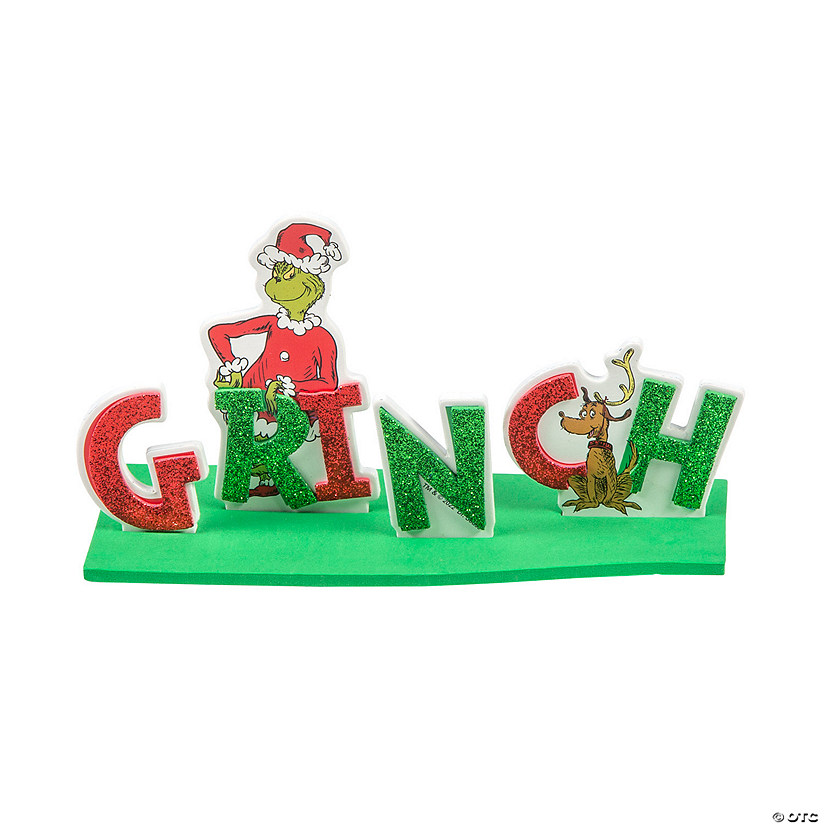3D Dr. Seuss&#8482; The Grinch Name Stand-Up Craft Kit - Makes 12 Image