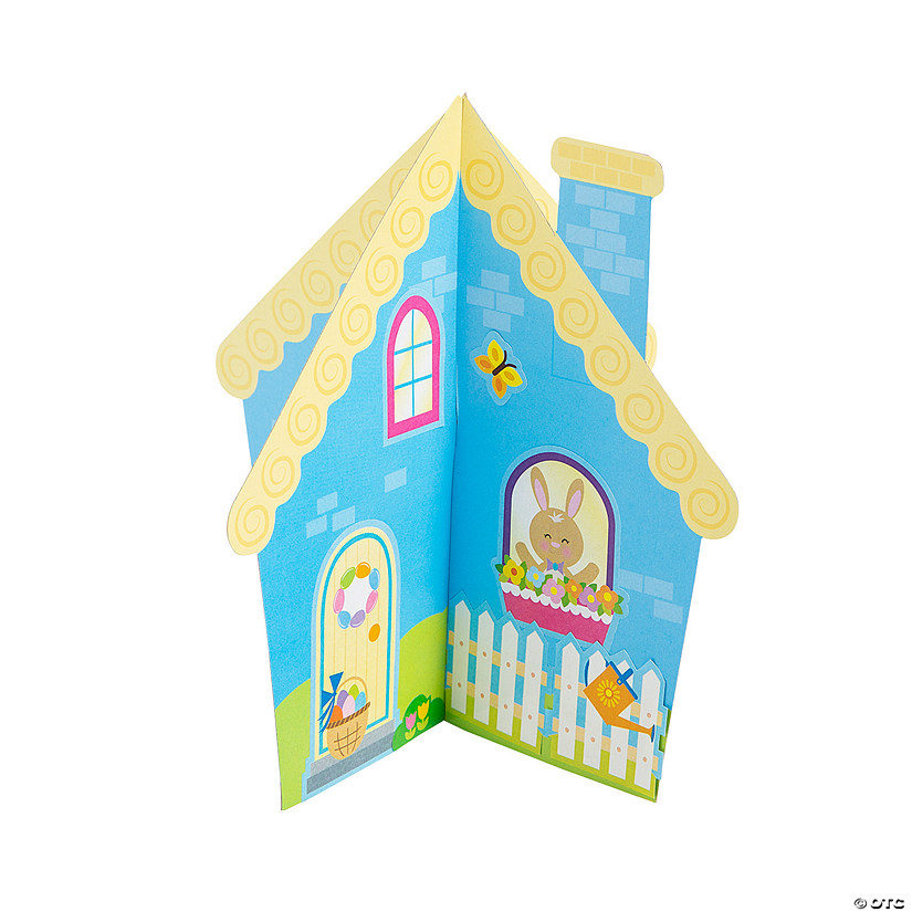 3D Easter Bunny House Sticker Scenes - 12 Pc. Image
