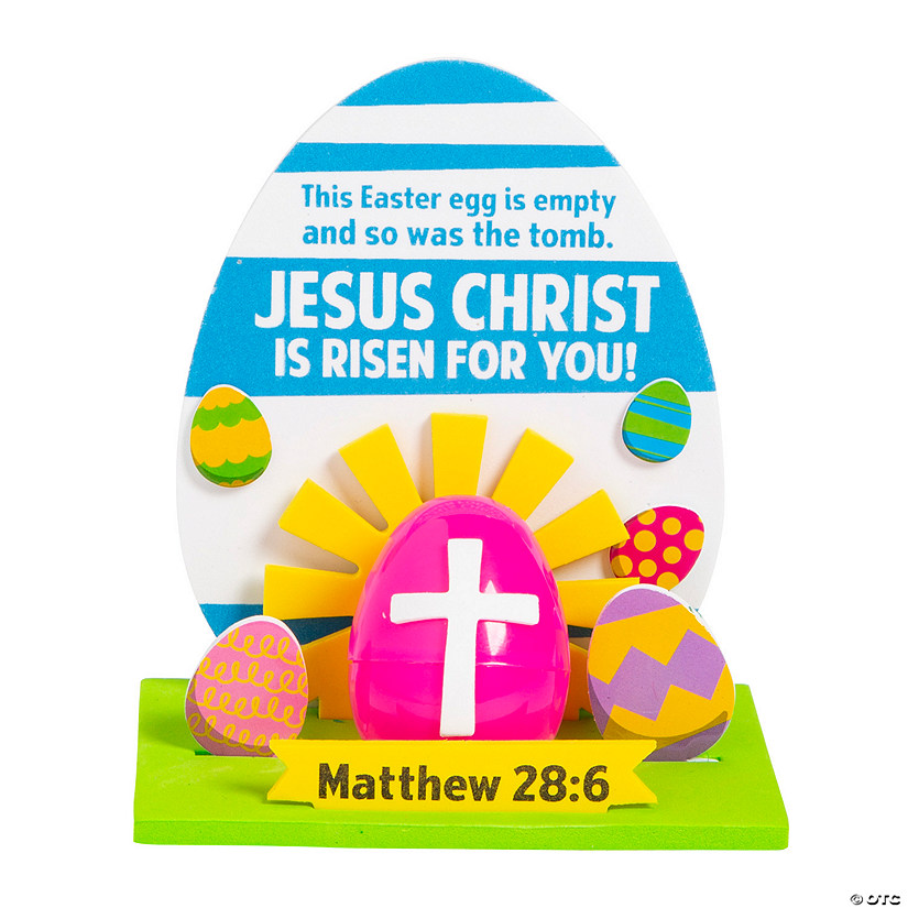 3D Empty Tomb Easter Egg Craft Kit - Makes 12 Image
