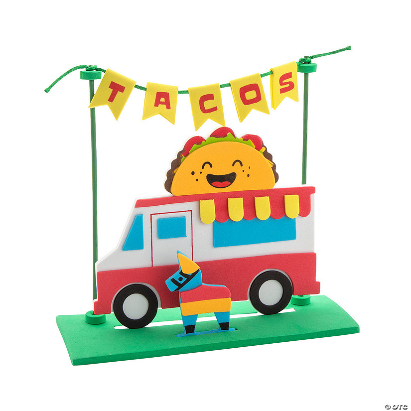 3D Fiesta Taco Truck Scene Craft Kit - Makes 12 Image