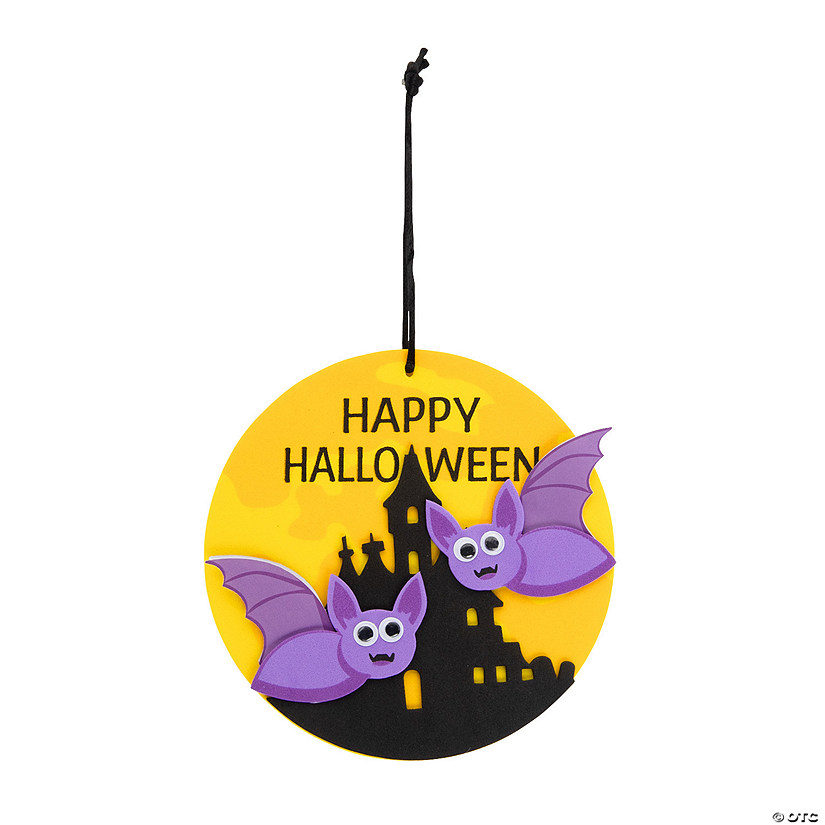 3D Happy Halloween Bat Sign Craft Kit - Makes 12 Image