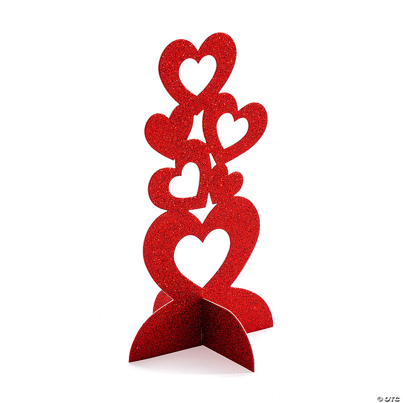 3D Hearts Centerpiece Image