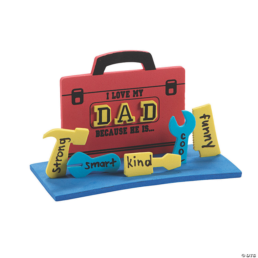 3D I Love My Dad Because Toolbox Craft Kit - Makes 12 Image