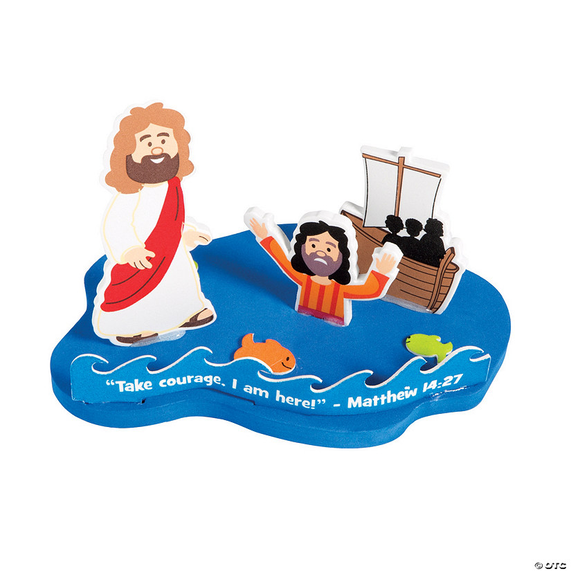 3D Jesus & Peter Walk on Water Floating Craft Kit - Makes 12 Image