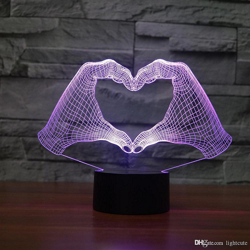 3D Light - Hand Heart Image