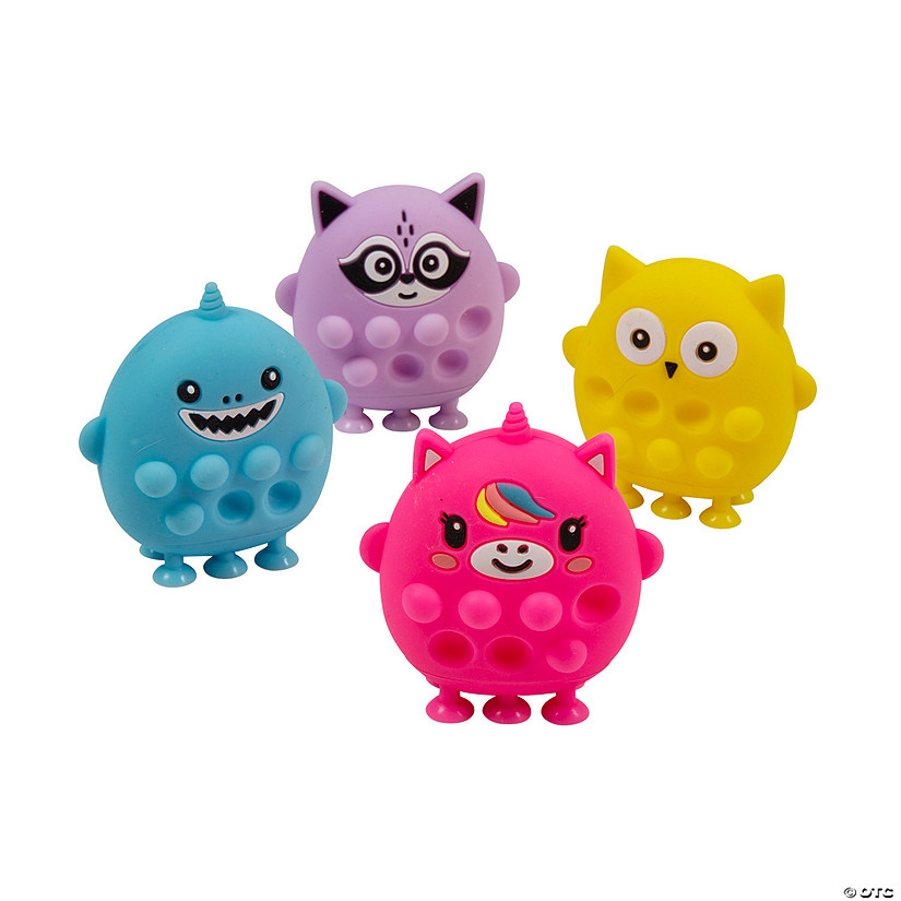 3D Lotsa Pop Suction Characters - 4 Pc. Image