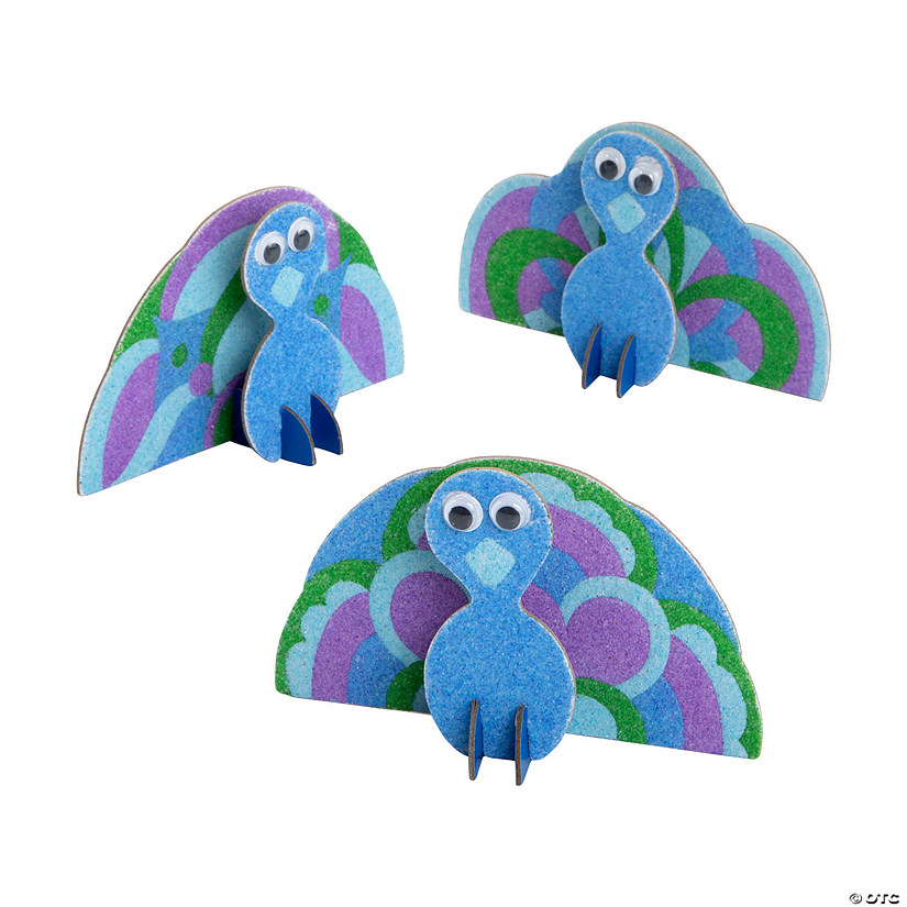 3D Mandala Peacock Sand Art Kits - Makes 12 Image