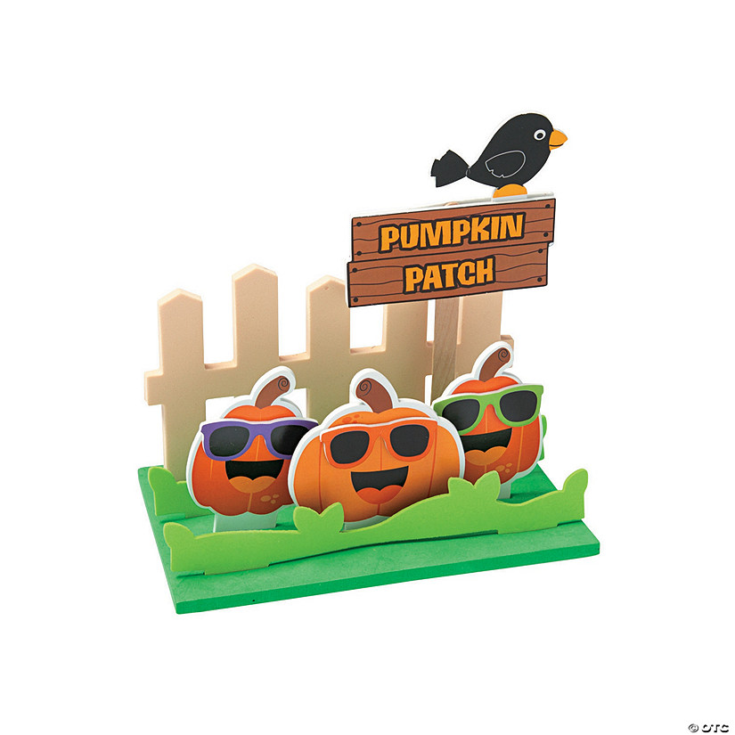 3D Pumpkin Patch Scene Craft Kit - Makes 12 Image