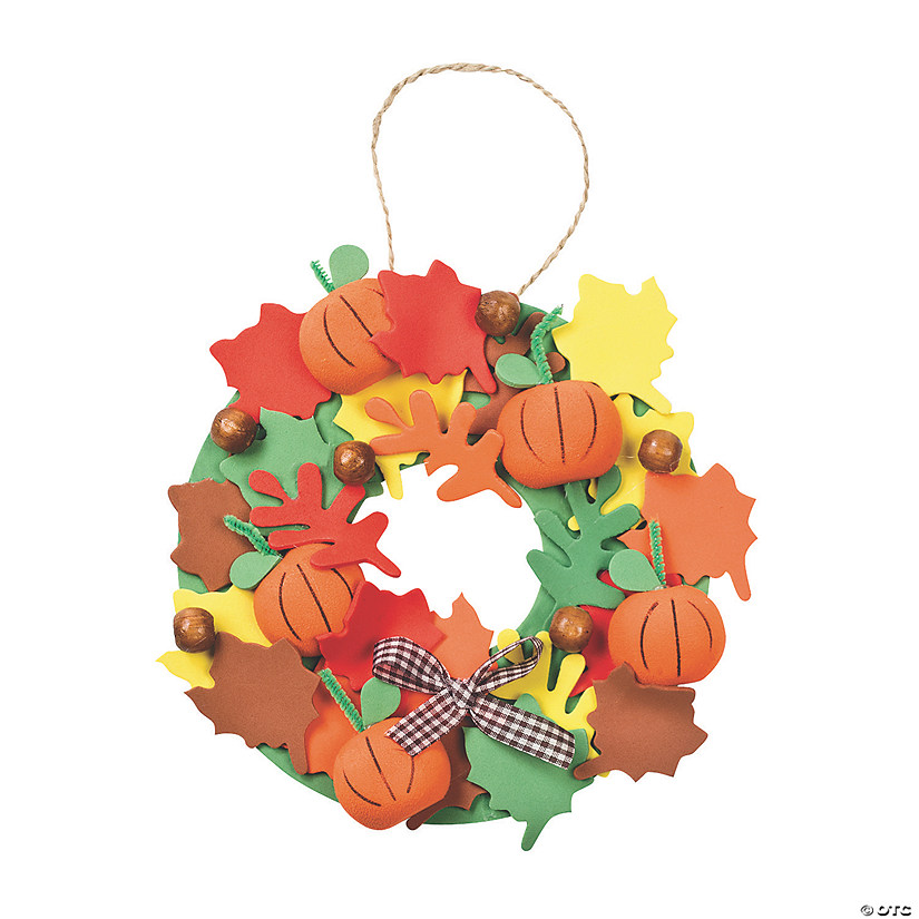 3D Pumpkin Wreath Craft Kit- Makes 12 Image
