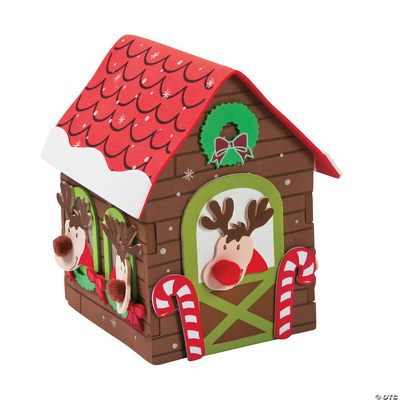 3D Reindeer Stable Craft Kit - Less Than Perfect Image