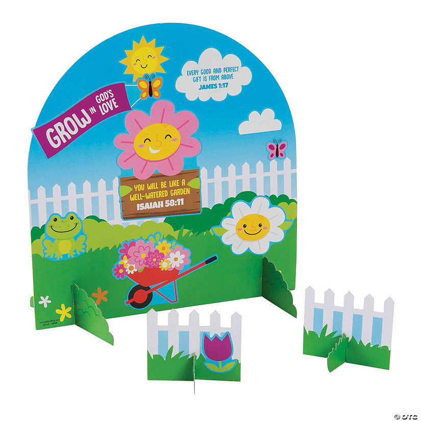 3D Religious Spring Garden Sticker Scenes Image