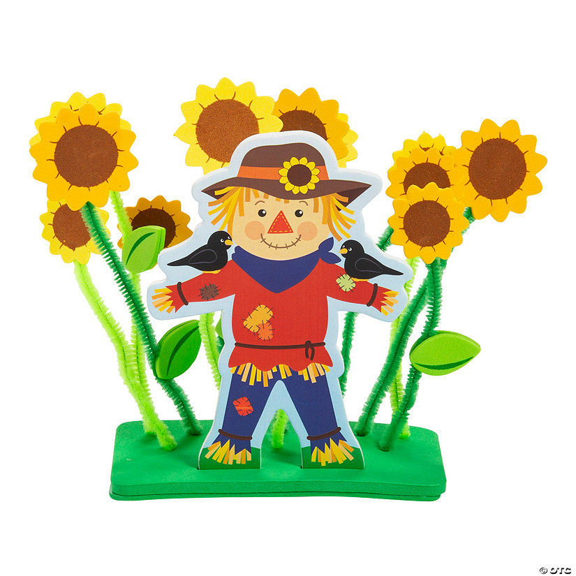 3D Scarecrow in a Sunflower Garden Craft Kit - Makes 12 Image