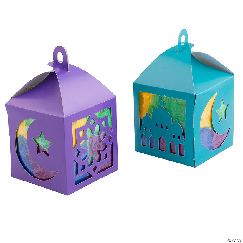 3D Tissue Paper Fanous Ramadan Lantern Craft Kit - Makes 12 Image