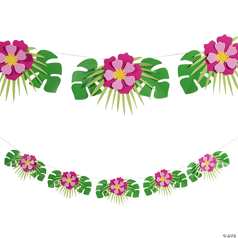 3D Tropical Flower Garland Image
