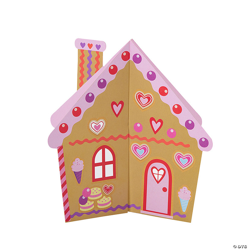 3D Valentine House Sticker Scenes - 12 Pc. Image