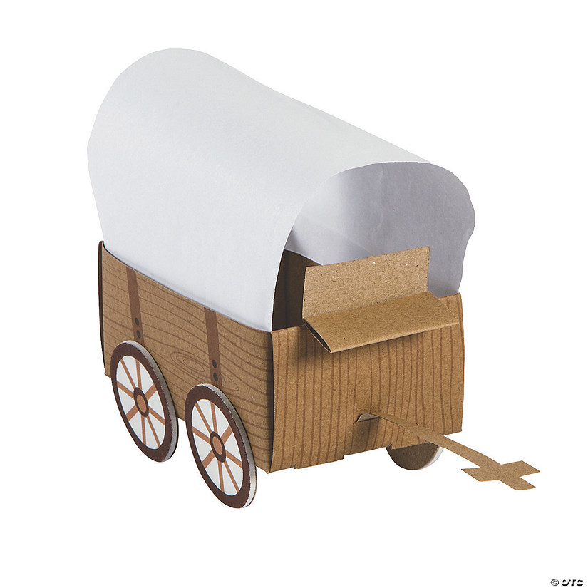 3D Western Covered Wagon Craft Kit - Makes 12 Image