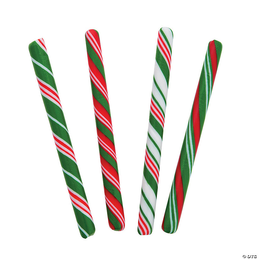 4 1/2" 2 lbs. Christmas Apple & Cherry Hard Candy Sticks - 80 Pc. Image